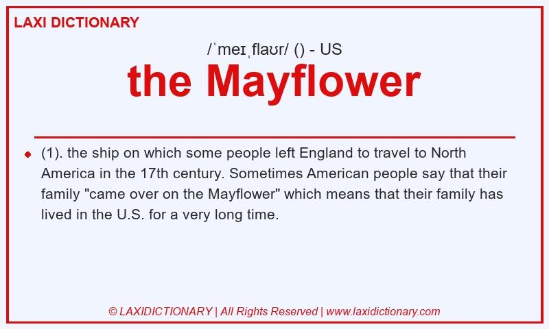 Definition the Mayflower in American English