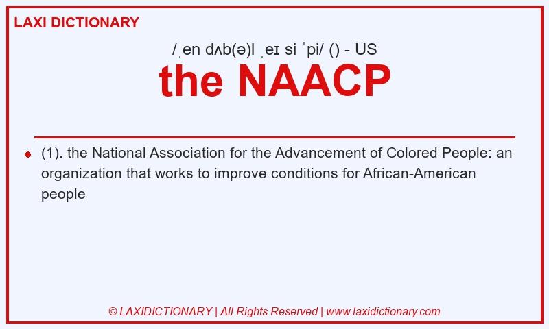 Definition the NAACP in American English
