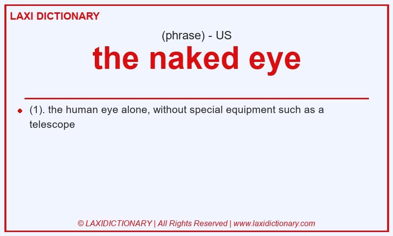 Definition the naked eye in American English