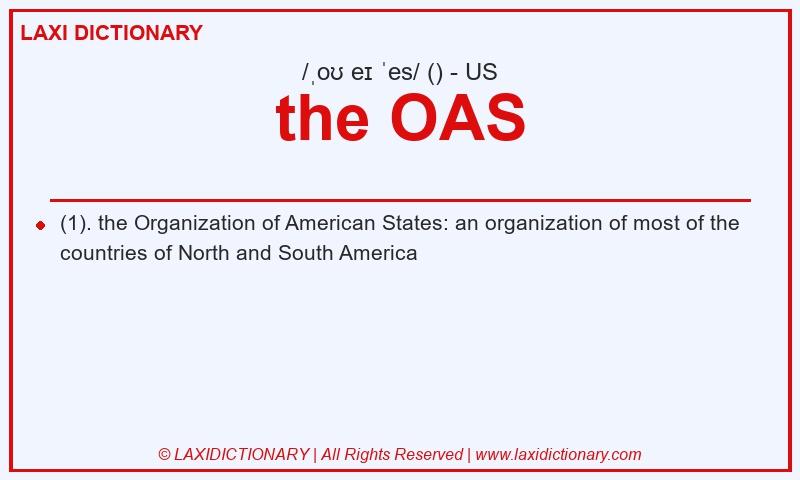 Definition the OAS in American English