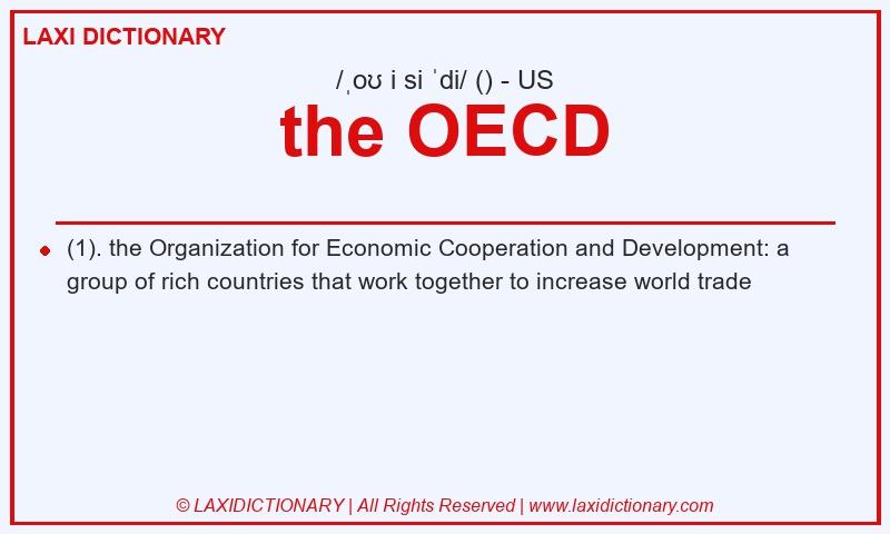 Definition the OECD in American English