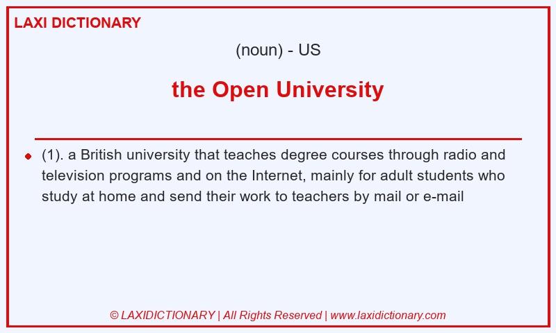 Definition the Open University in American English