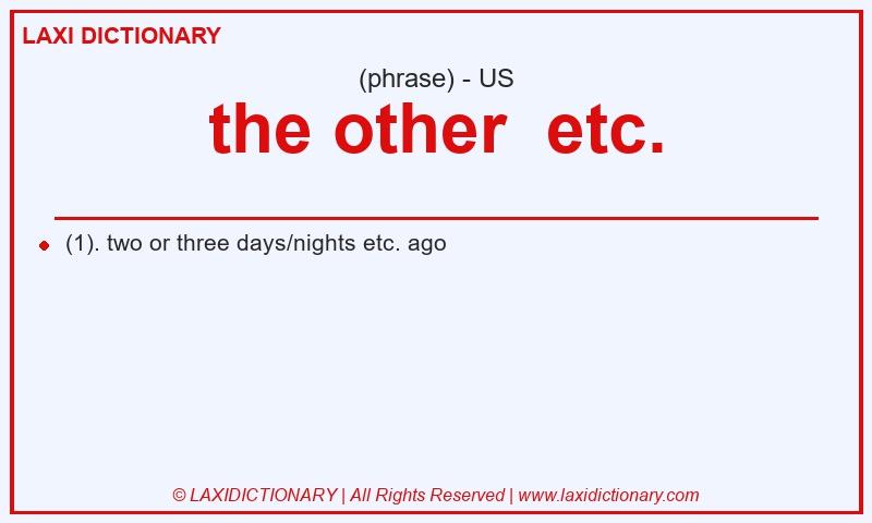 Definition the other etc. in American English