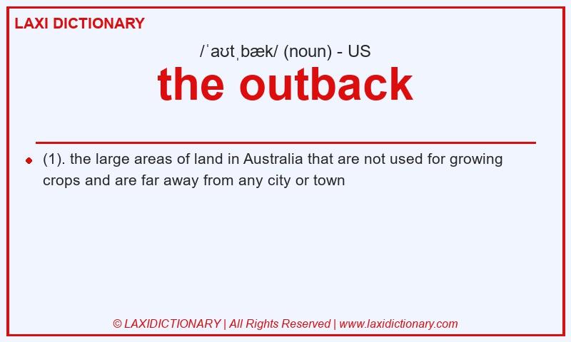 Definition the outback in American English
