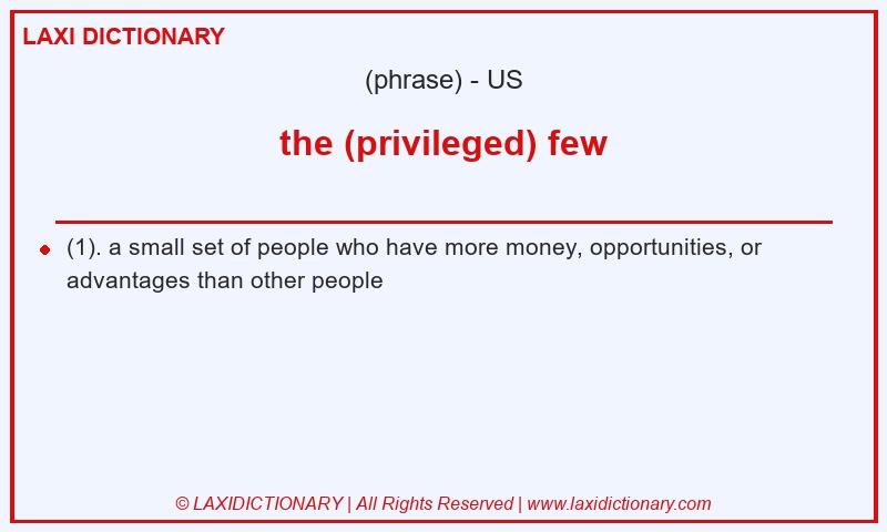 Definition the (privileged) few in American English