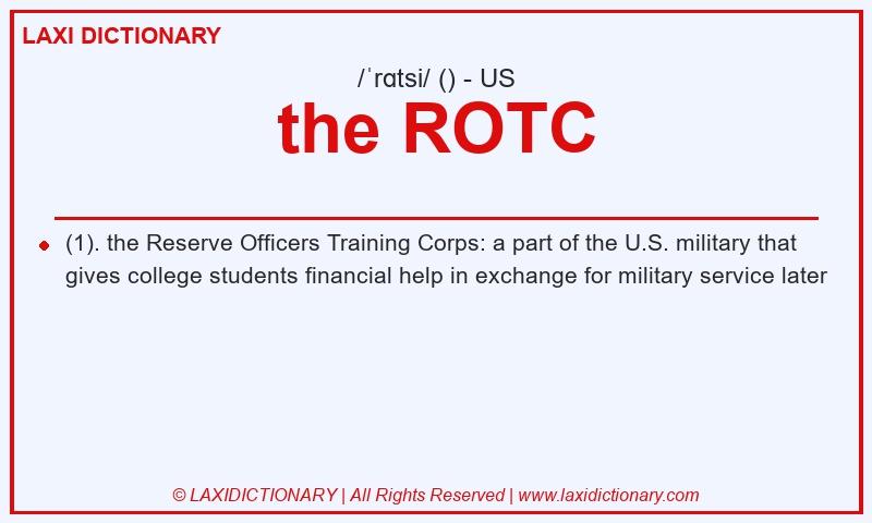 Definition the ROTC in American English