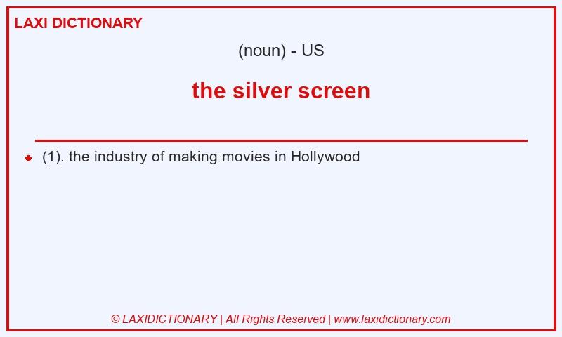 Definition the silver screen in American English