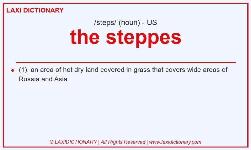 Definition the steppes in American English
