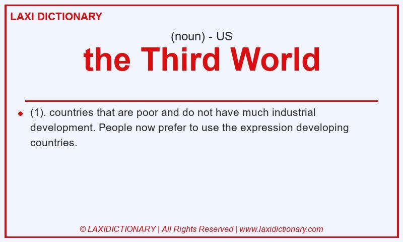 Definition the Third World in American English