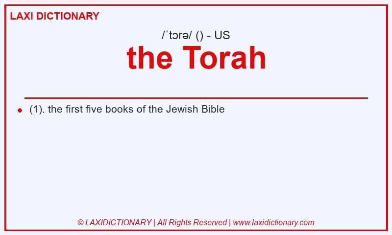 Definition the Torah in American English