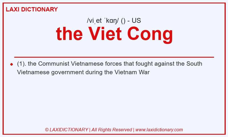 Definition the Viet Cong in American English