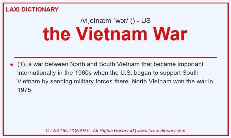 Definition the Vietnam War in American English