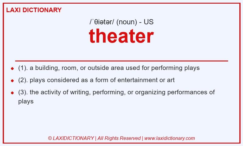 Definition theater in American English