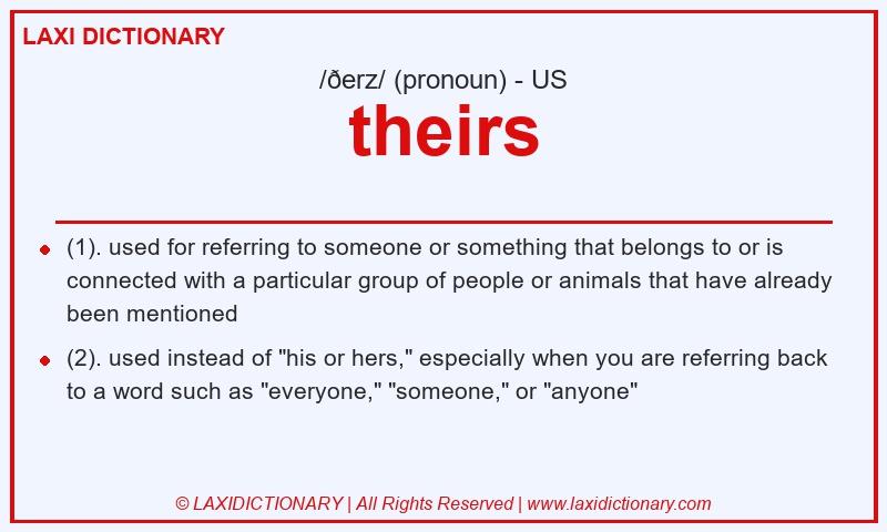 Definition theirs in American English