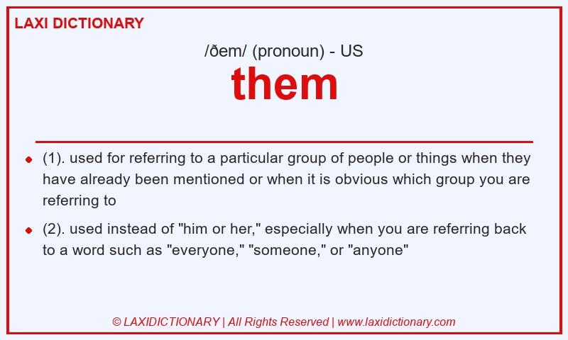 Definition them in American English