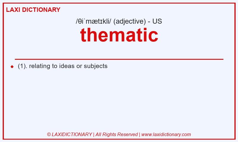 Definition thematic in American English
