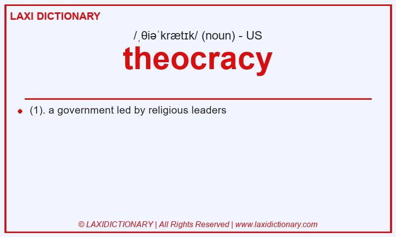 Definition theocracy in American English