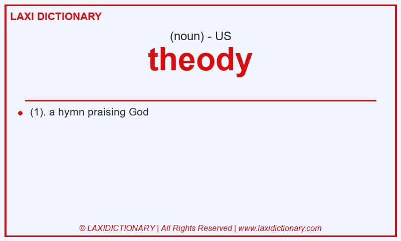 Definition theody in American English