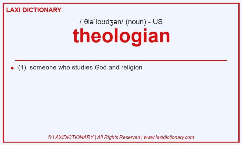 Definition theologian in American English