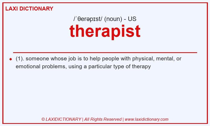 Definition therapist in American English