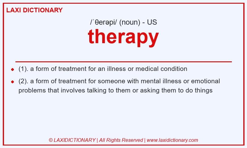 Definition therapy in American English