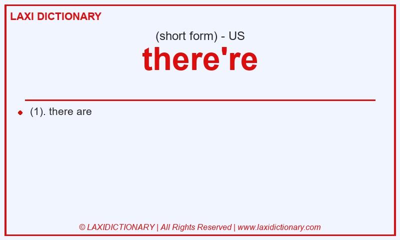 Definition there're in American English