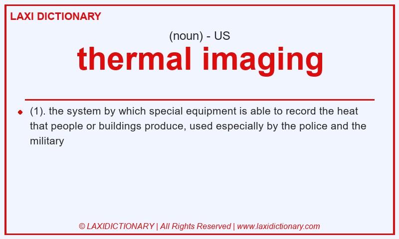 Definition thermal imaging in American English