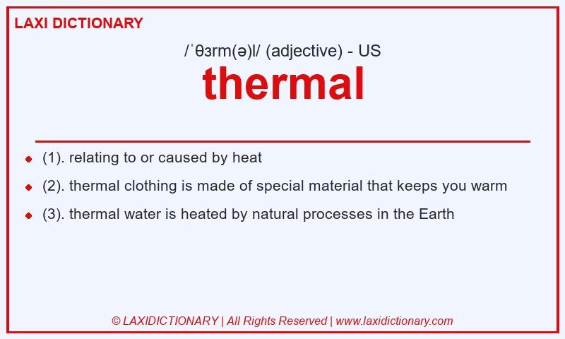 Definition thermal in American English