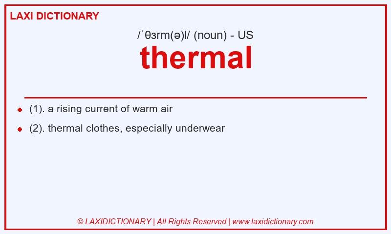 Definition thermal in American English