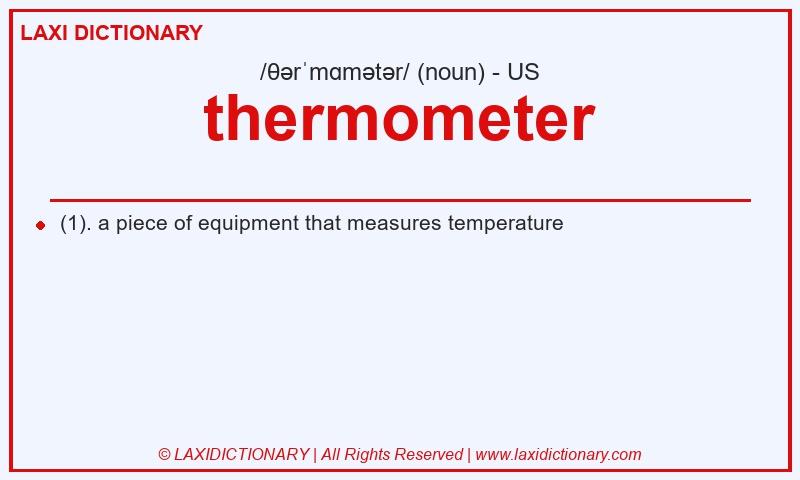 Definition thermometer in American English