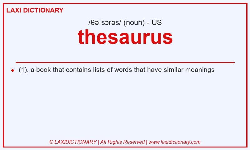 Definition thesaurus in American English