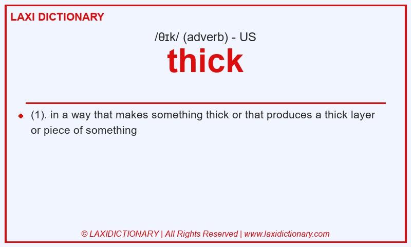 Definition thick in American English