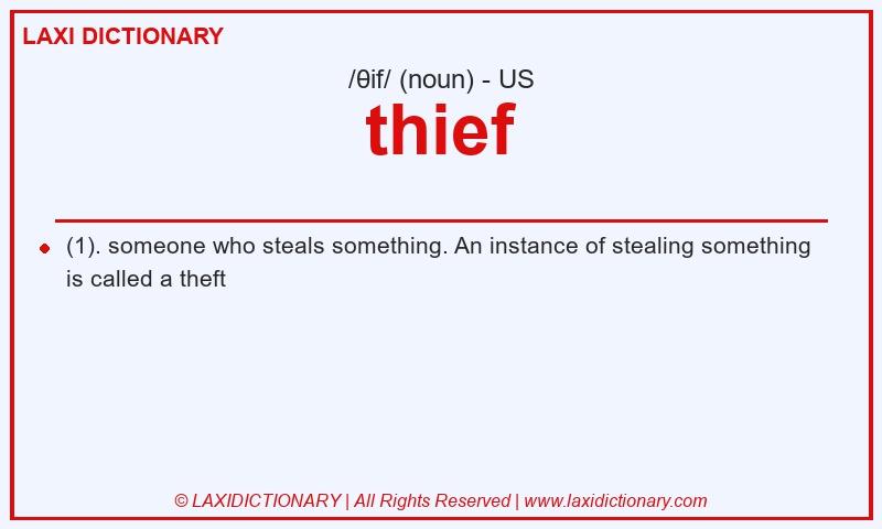 Definition thief in American English