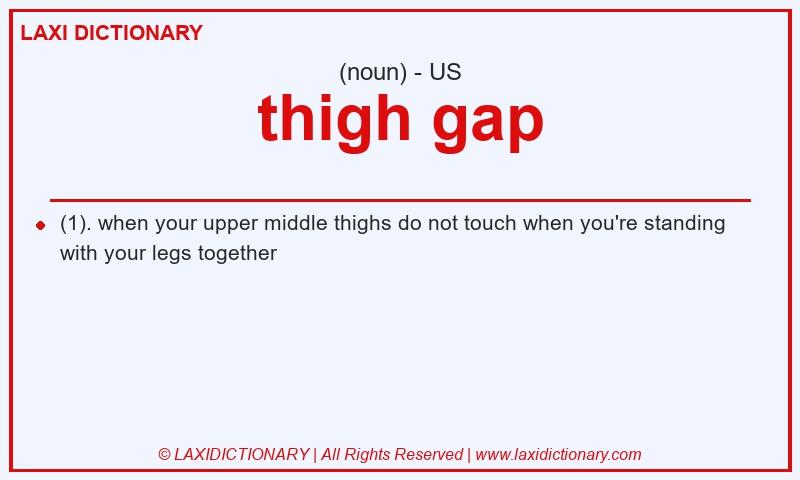 Definition thigh gap in American English