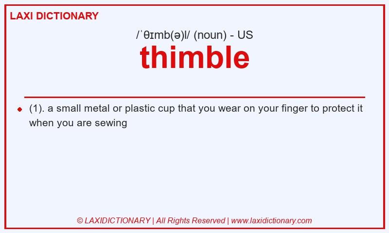 Definition thimble in American English