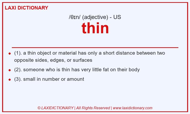Definition thin in American English
