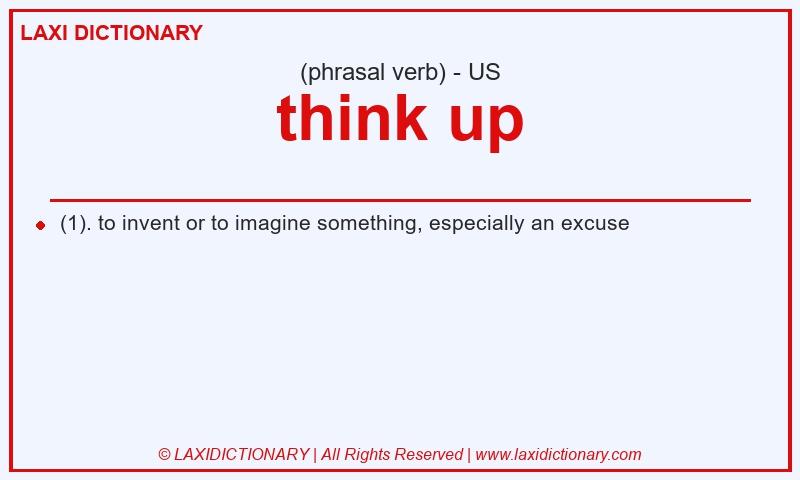 Definition think up in American English