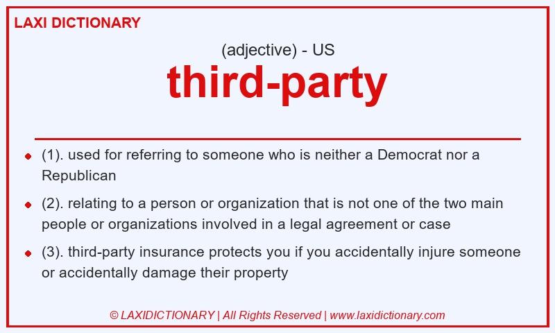 Definition third-party in American English