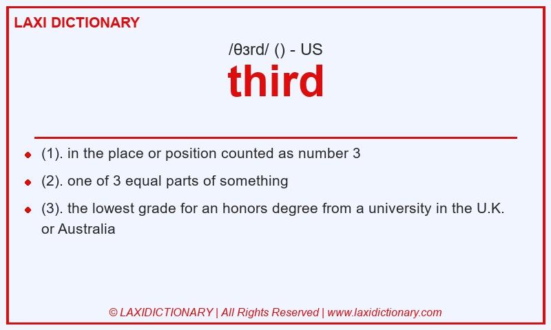 Definition third in American English
