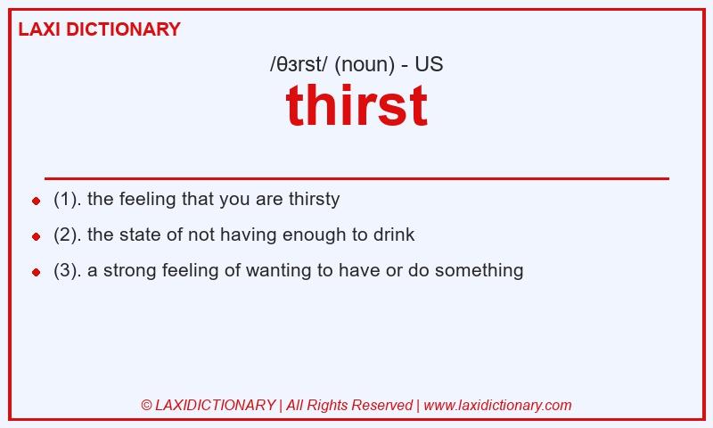 Definition thirst in American English