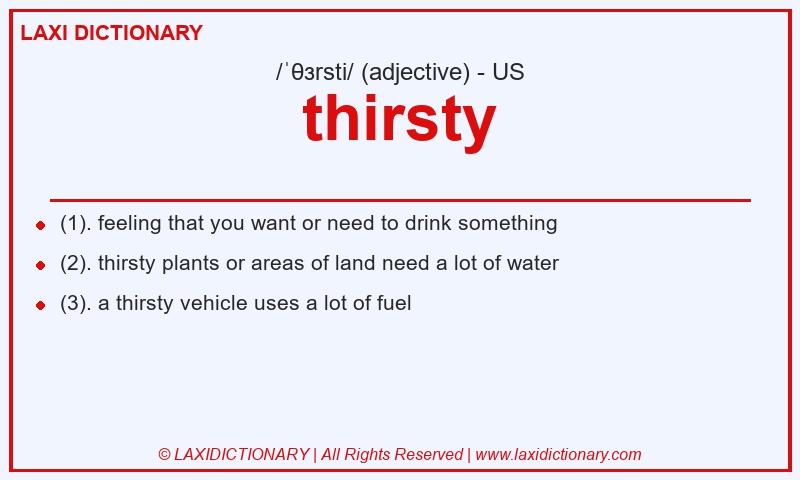 Definition thirsty in American English