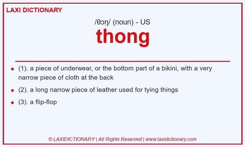Definition thong in American English