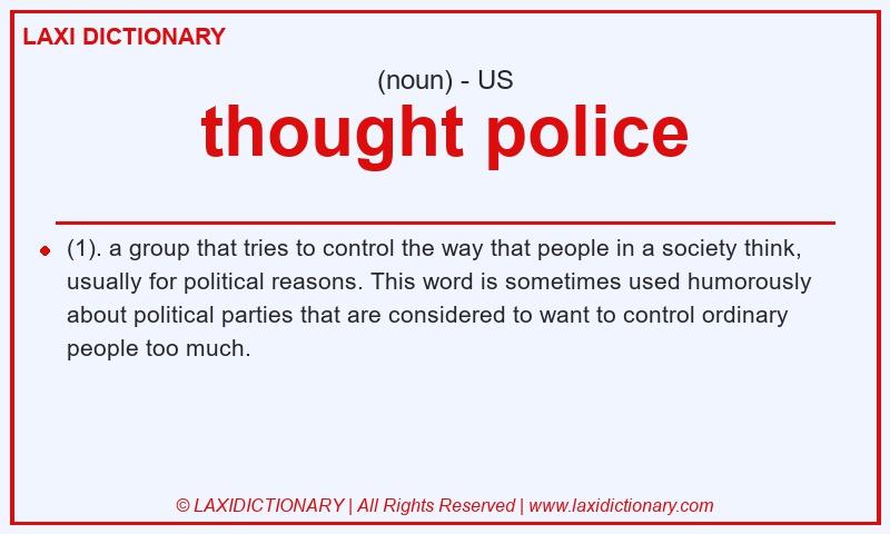 Definition thought police in American English