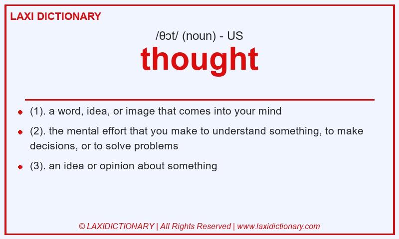 Definition thought in American English