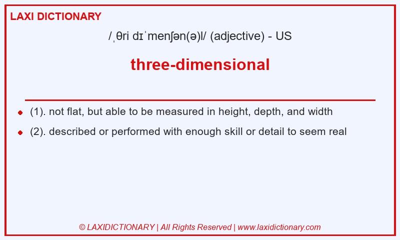 Definition three-dimensional in American English
