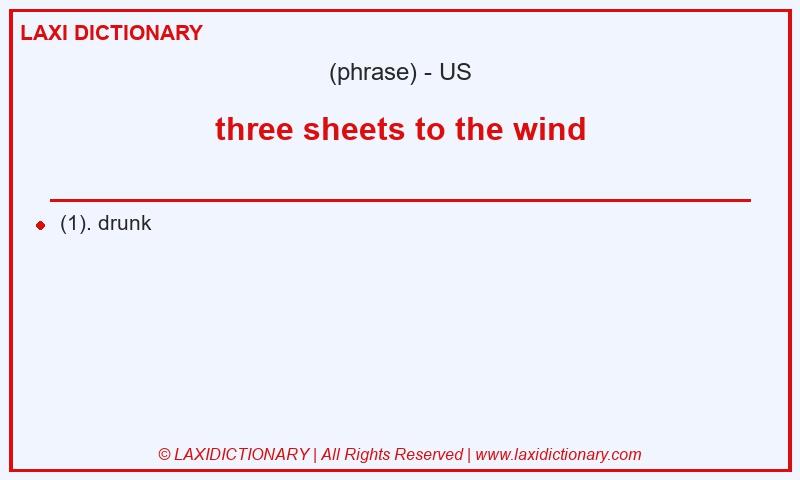 Definition three sheets to the wind in American English