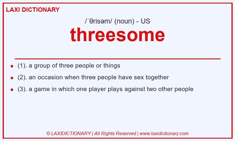 Definition threesome in American English