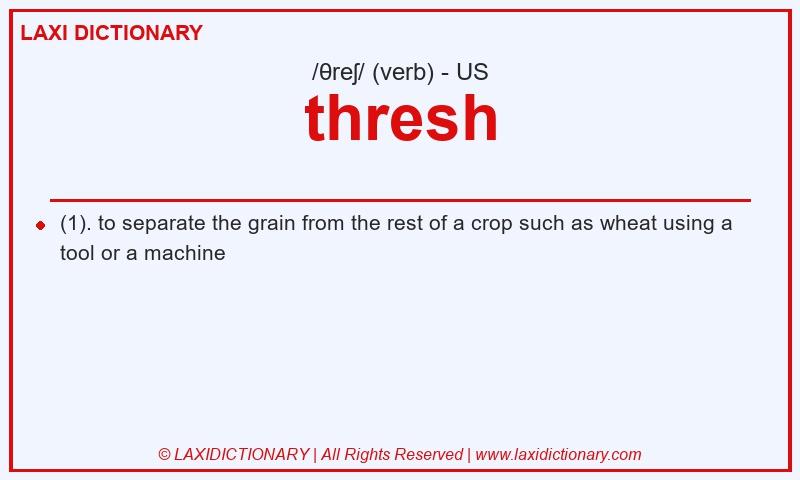 Definition thresh in American English