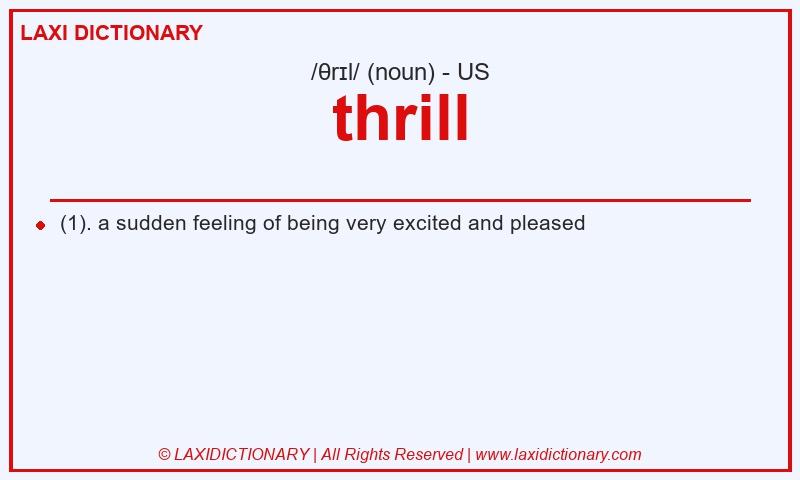 Definition thrill in American English