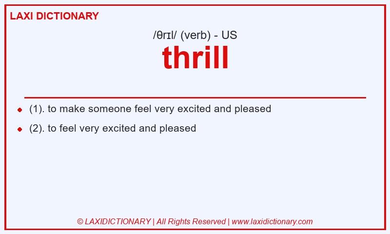 Definition thrill in American English